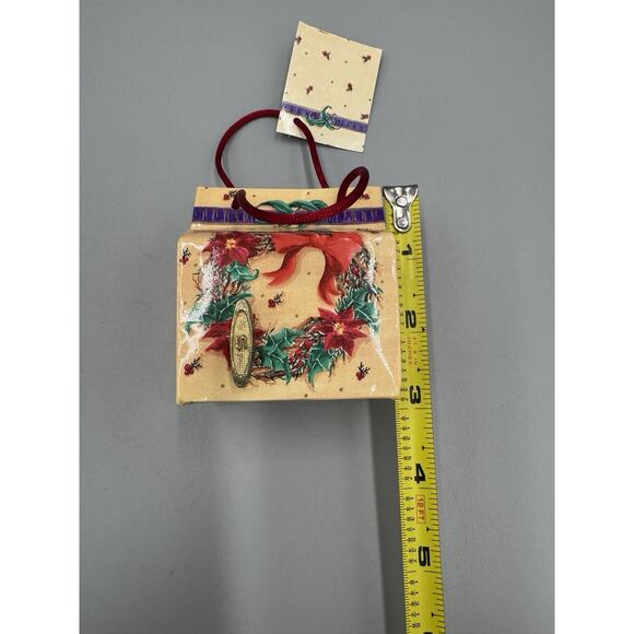 Russ Gift Bag Shaped Musical Wind Up Ornament Have Yourself Merry Lil Christmas - Picture 4 of 5